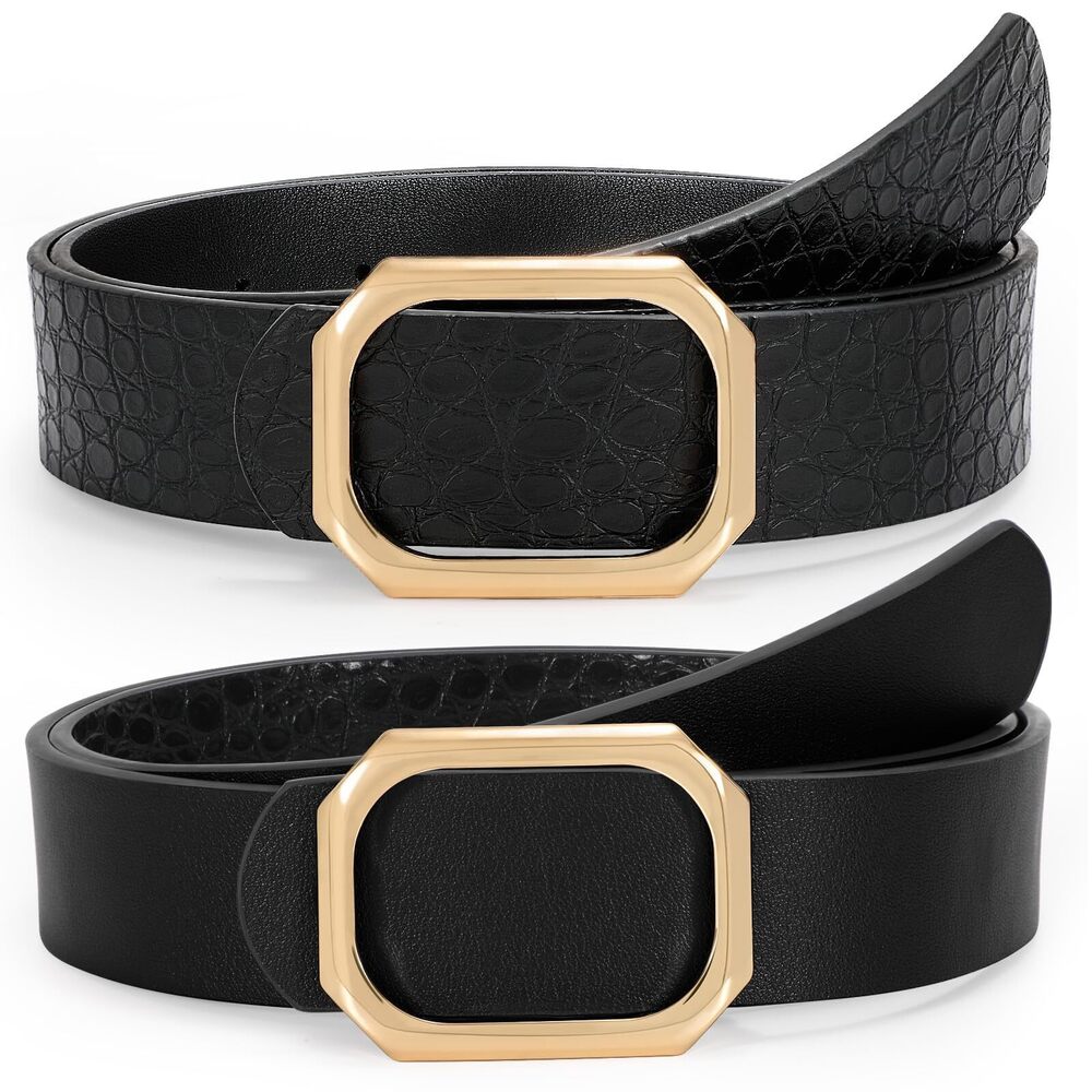 3166 Women Reversible Leather Belt For Jeans Pants Dresses Ladies Waist